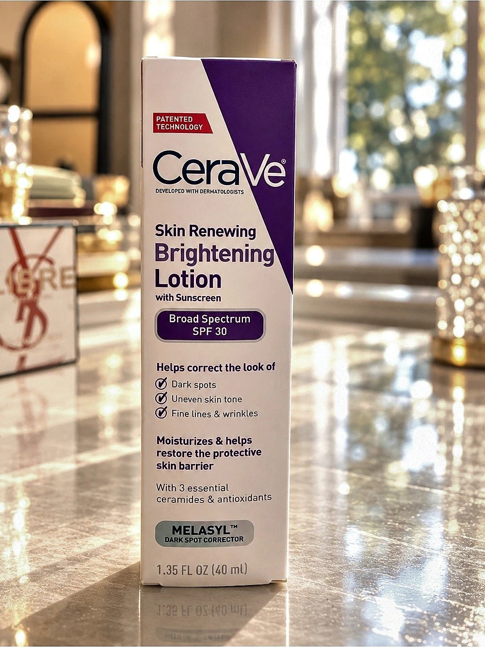 CeraVe Skin Renewing Brightening Lotion with Sunscreen SPF 30 SPF 30 1.35 oz
